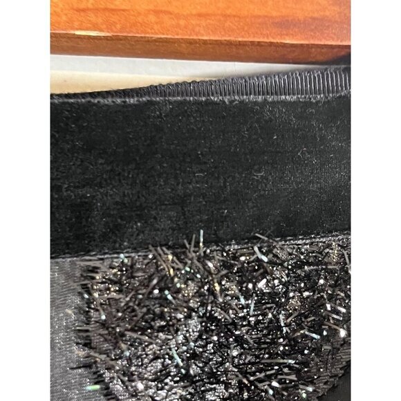 Talbots Chic Polka Dot Midi Skirt 4 Black Preppy Glitter Glam Cocktail Classic - Picture 5 of 9